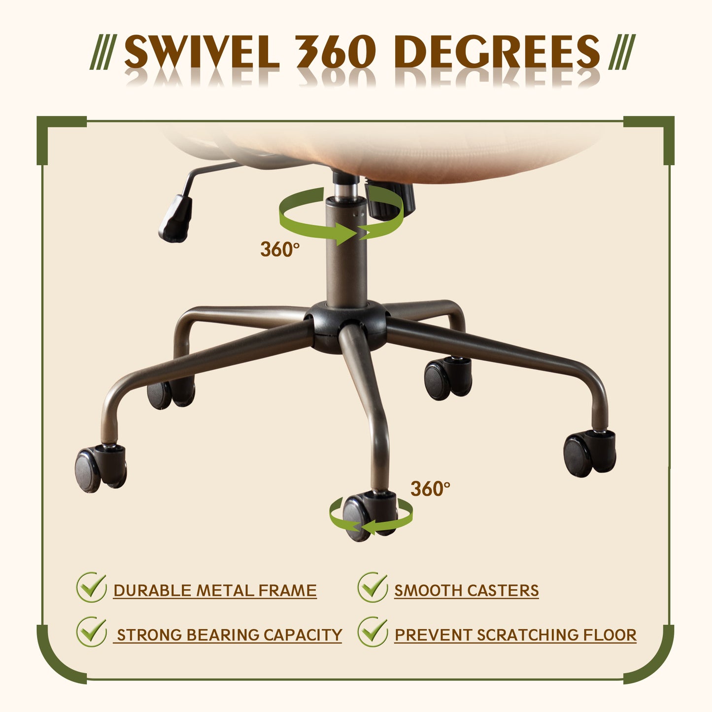 Toject Ergonomic Office Chair, High Back Office Task Chair, Executive Office Chair, Suede Leather