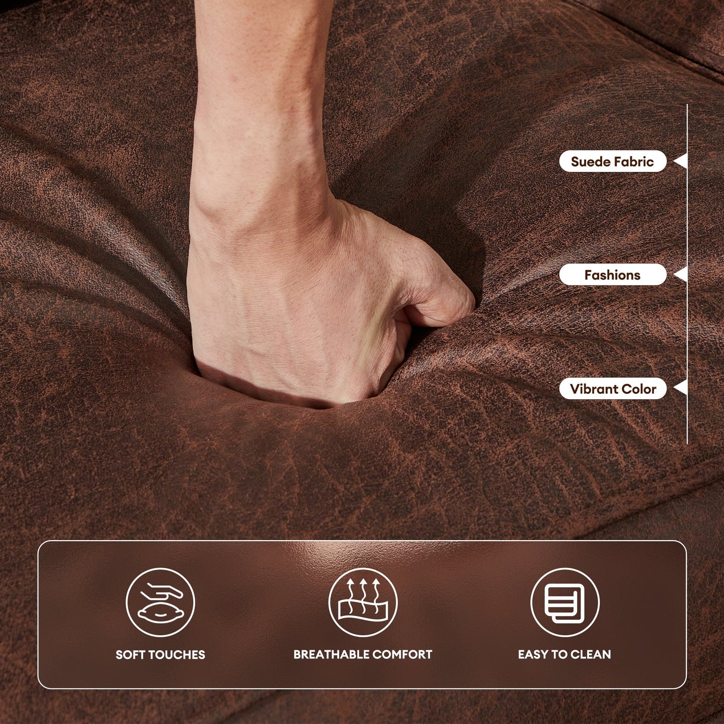 Toject 82 Inch Sofa Couch With Extra Deep Seats3 Seat Sofa For Living Room,Dorm,Office,Apartment