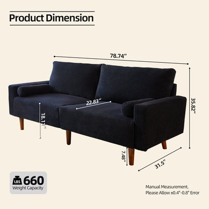 Toject Velvet Sofa，Modern Couches for Living Room，New Material Fabric Easy to Install Sofa Furniture for Small Speace