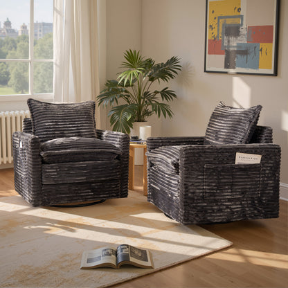 Toject Modular Sectional Sofa, Cloud Couch with Swivel Chairs for Living Room