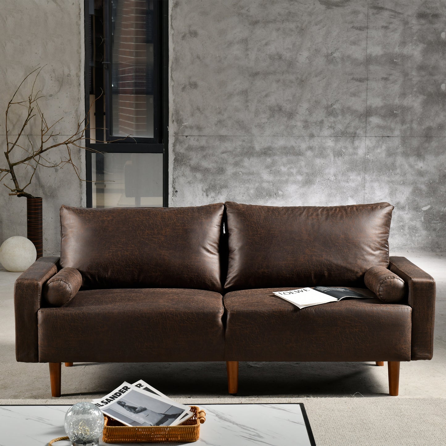 Toject Velvet Sofa，Modern Couches for Living Room，New Material Fabric Easy to Install Sofa Furniture for Small Speace