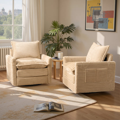 Toject Modular Sectional Sofa, Cloud Couch with Swivel Chairs for Living Room