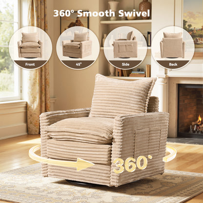 Toject Modular Sectional Sofa, Cloud Couch with Swivel Chairs for Living Room
