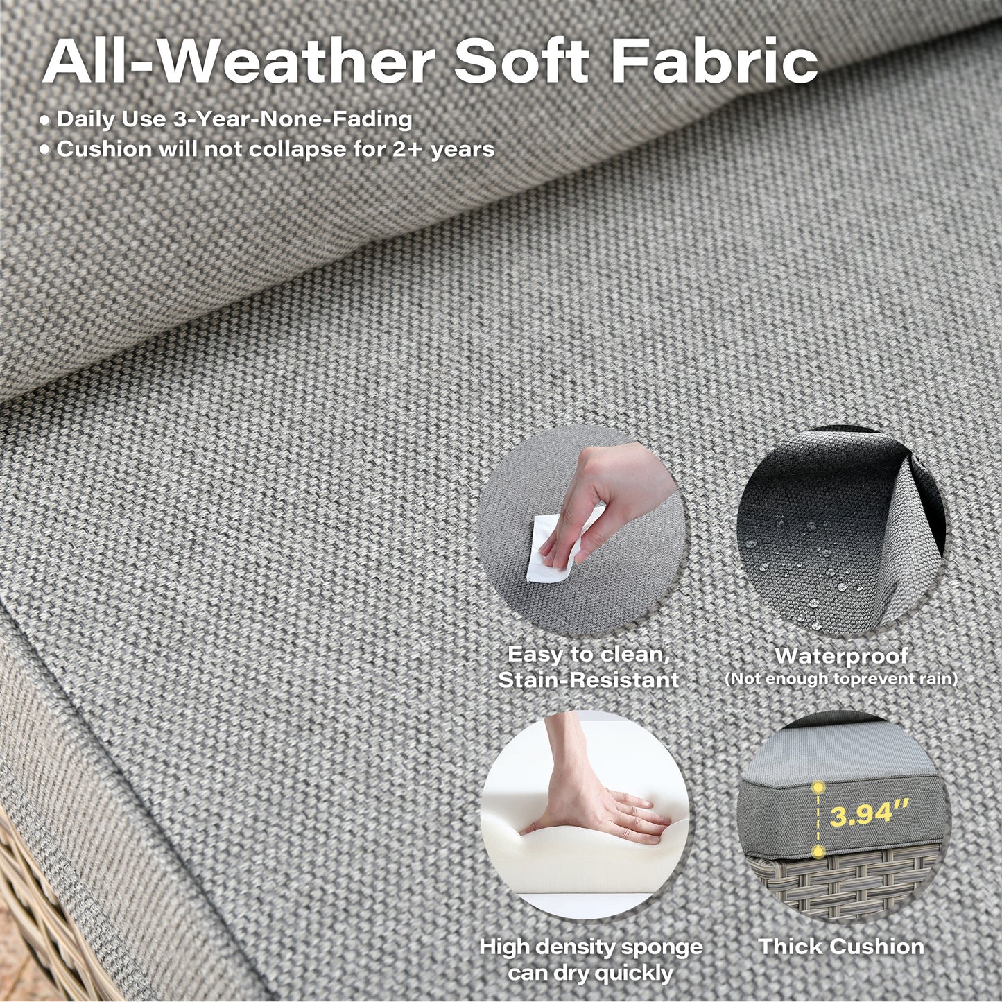 Toject 11 Pieces Patio Furniture Set All Weather Wicker Outdoor Conversation Set with 54" Fire Pit Outside Furniture Patio Sofa with Swivel Chairs & Solar Table