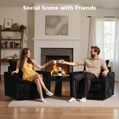 Toject Modular Sectional Sofa, Cloud Couch with Swivel Chairs for Living Room