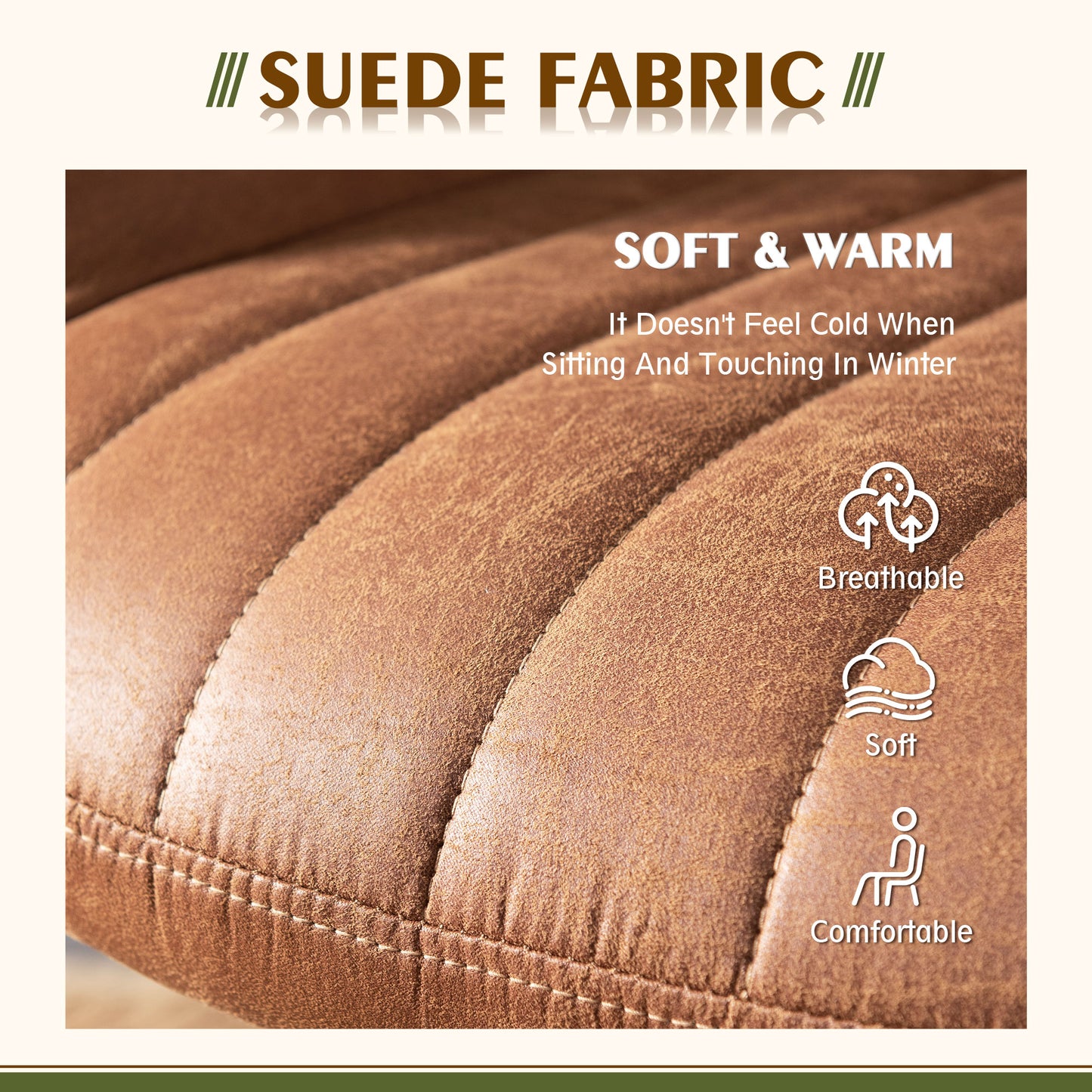 Toject Ergonomic Office Chair, High Back Office Task Chair, Executive Office Chair, Suede Leather