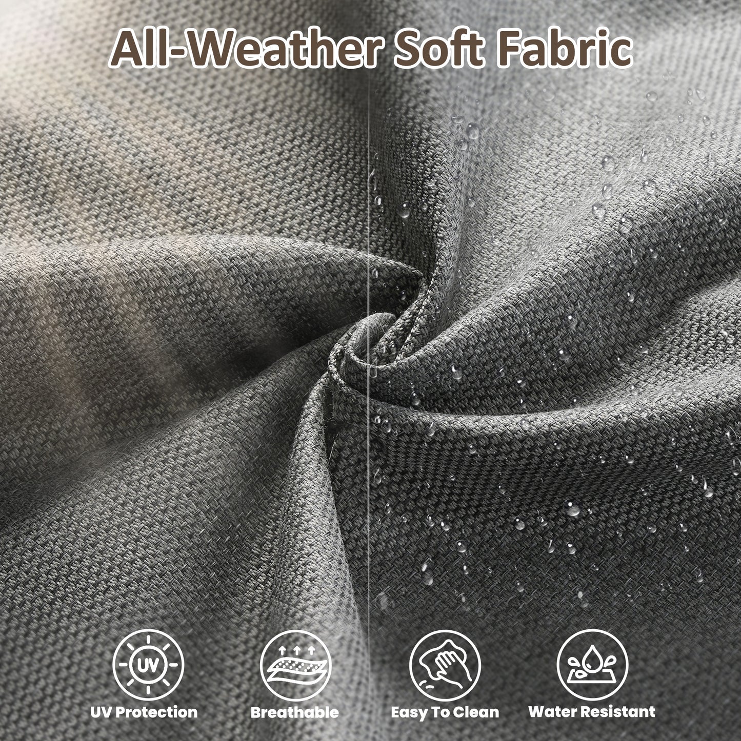 Toject 6 Pieces Patio Furniture Set, Wicker Outside Furniture with Loveseat Table Chairs Set for Porch, All-Weather High Back Outdoor Conversation Set for Backyard, Dark Gray