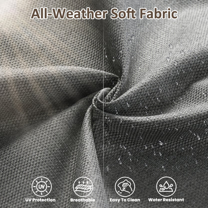 Toject 6 Pieces Patio Furniture Set, Wicker Outside Furniture with Loveseat Table Chairs Set for Porch, All-Weather High Back Outdoor Conversation Set for Backyard, Dark Gray