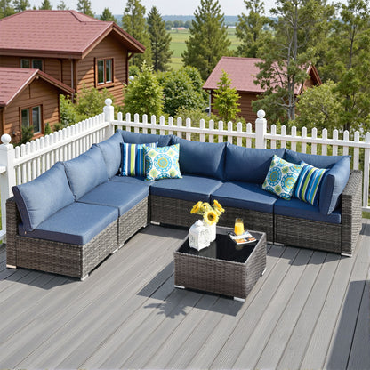 Toject 11 Pcs Paito Furniture Set, Outdoor Furniture Set with Swivel Chairs and Fire Pit