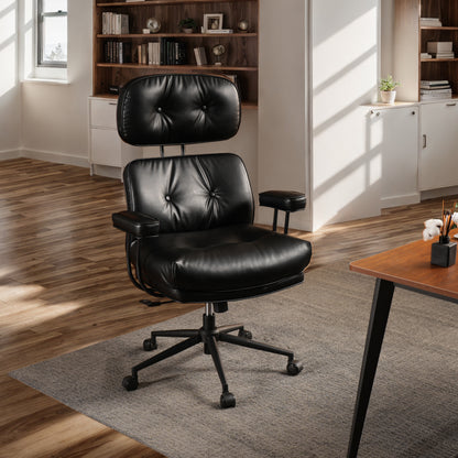 Toject Ergonomic Office Chair, High Back Big Comfy Home Office Chair with Lumbar Support, Mid-Century Modern Computer Executive Office Chair