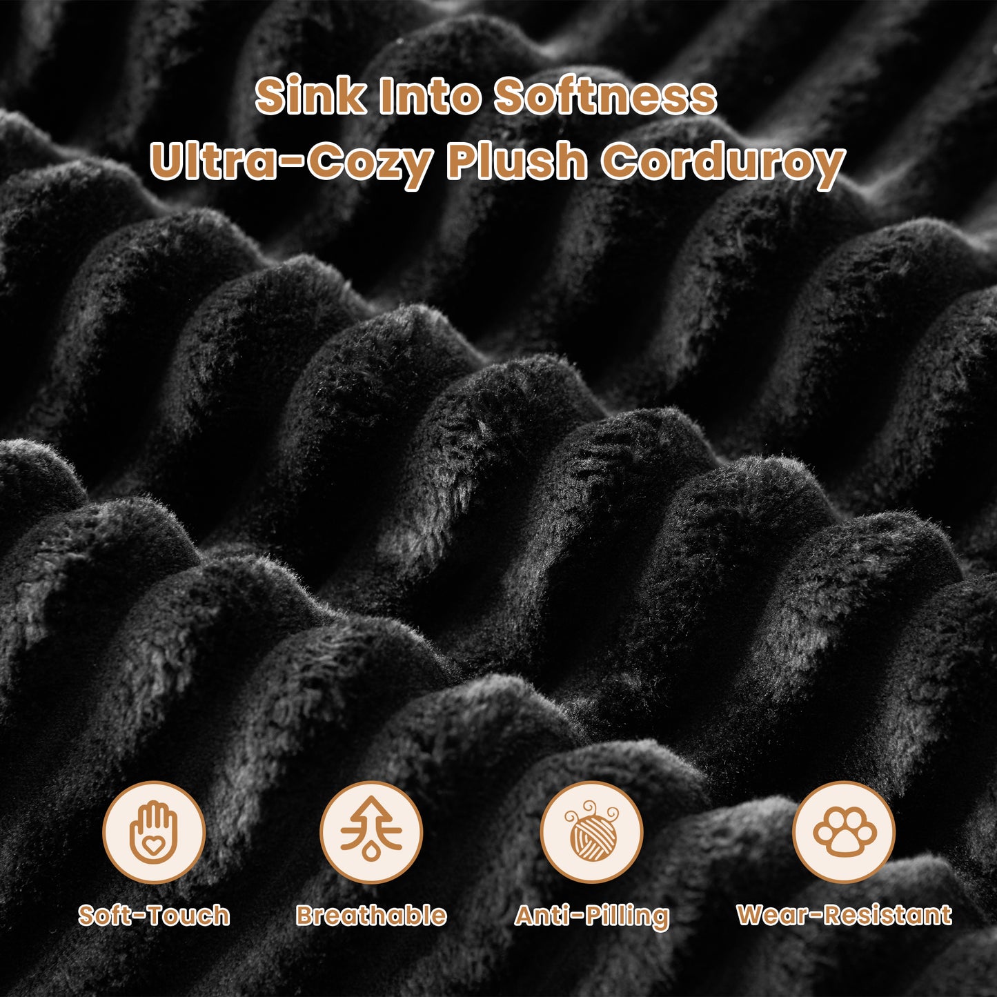 Toject 135" Modular Sectional Sofa, Cloud Modern Sleeper Couch with Chaise Lounge, No Assembly Required, U-shaped Plush Corduroy Sofa Couch for Living Room