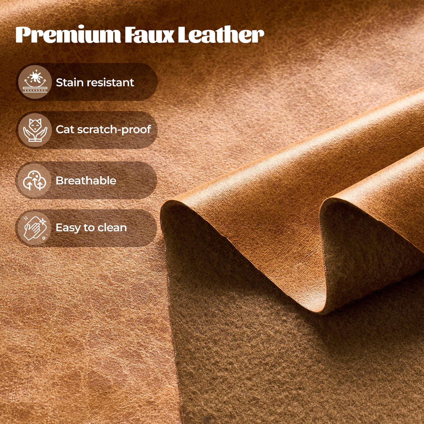 Toject Giant Bean Bag Chair, Faux Leather Memory Foam Floor Sofa for Adults, Ergonomic Back Support, No Assembly Needed, Lightweight Lounger for Living Room Bedroom Dorm Office, Black