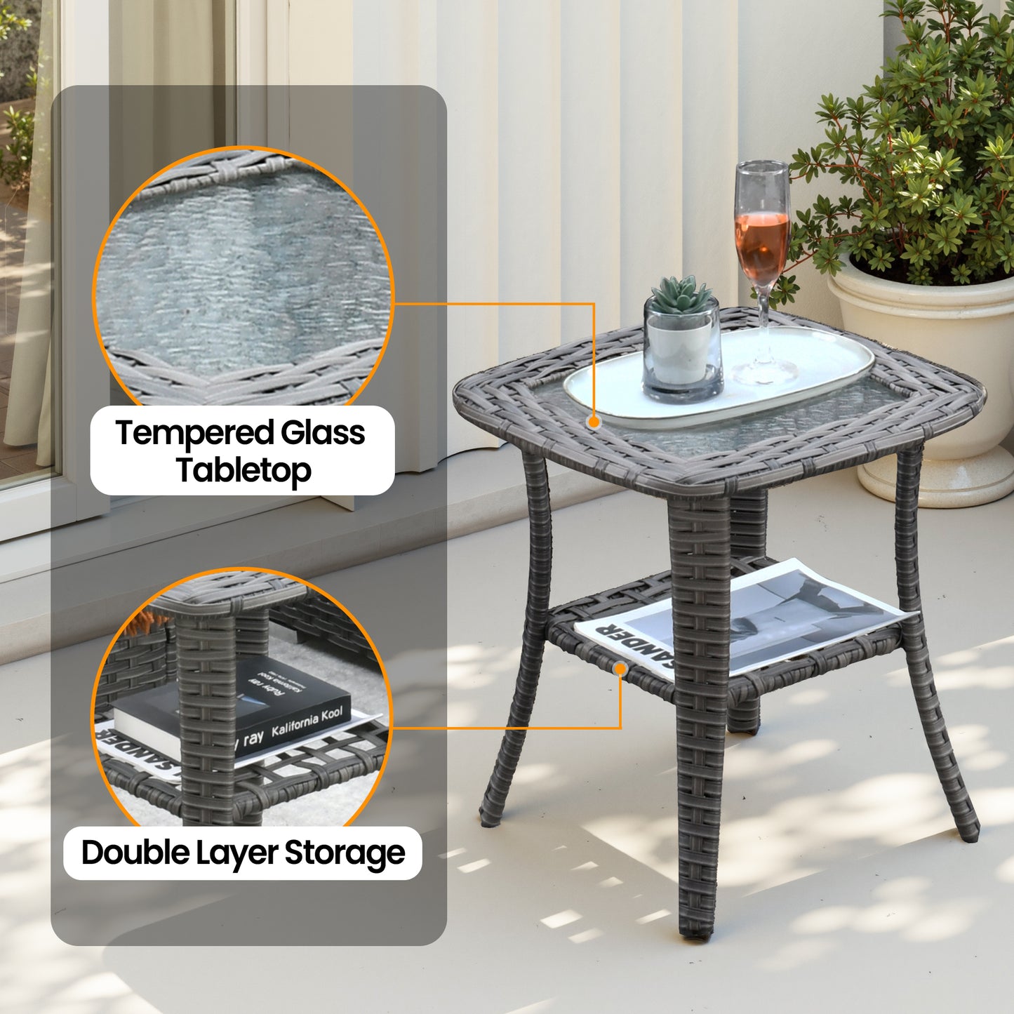 Toject 11 Pcs Paito Furniture Set, Outdoor Furniture Set with Swivel Chairs and Fire Pit