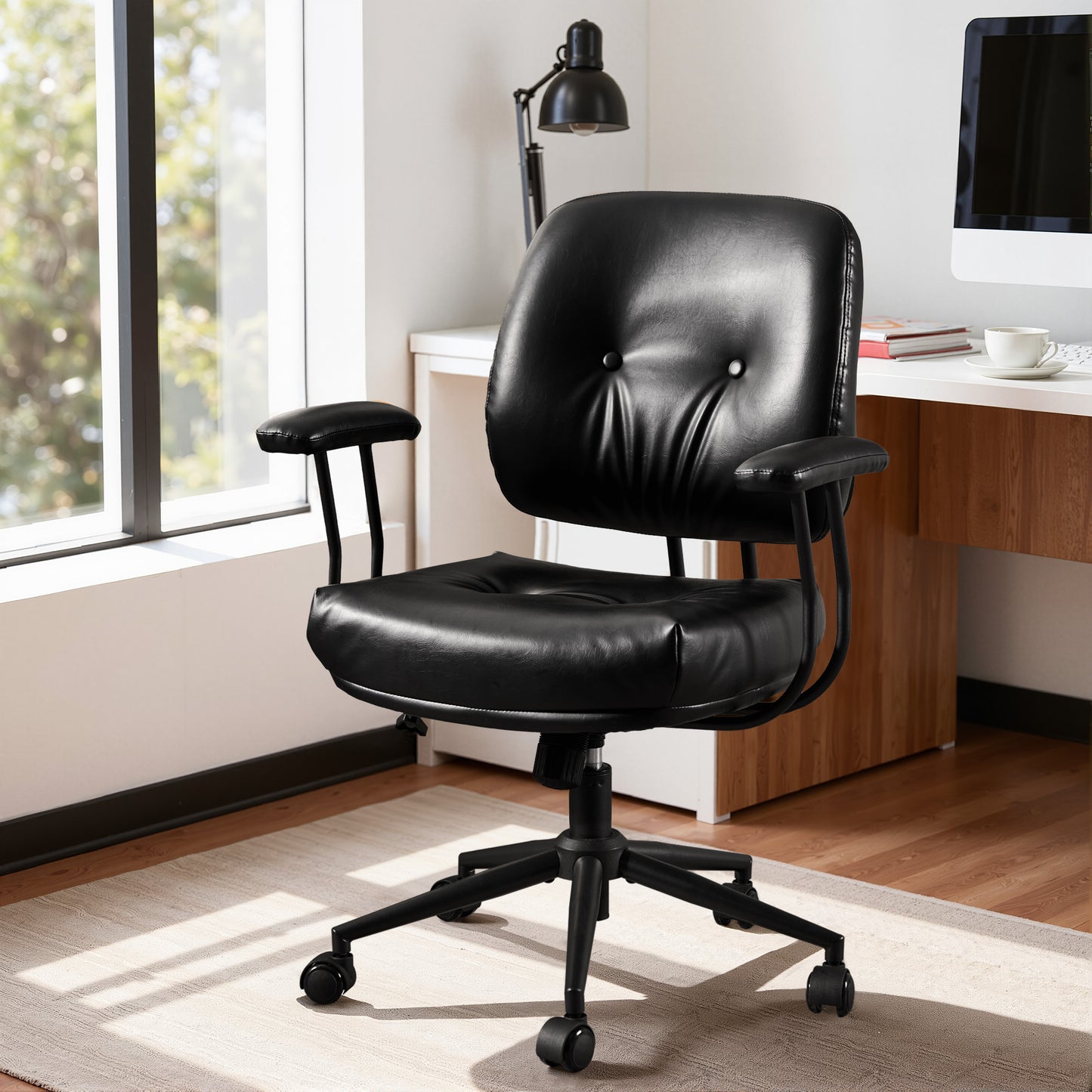 Toject Ergonomic Office Chair, High Back Office Task Chair, Executive Office Chair, Suede Leather