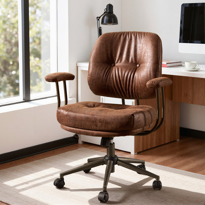 Toject Ergonomic Office Chair, High Back Office Task Chair, Executive Office Chair, Suede Leather