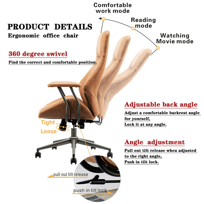 Toject  Ergonomic Office Chair,Smooth&Durable Gaming Chair For Home,Living Room