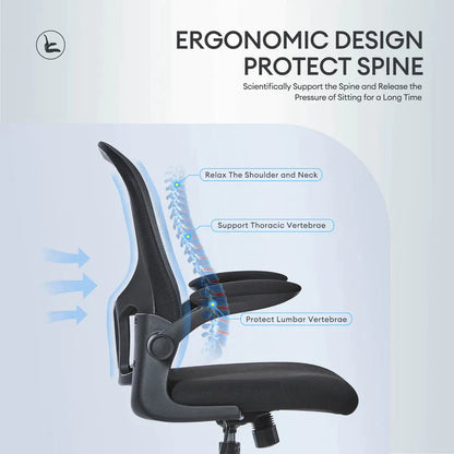 Toject  Ergonomic Office Chair, Mesh Desk Chair With Silent Wheels, Smooth&Durable Gaming Chair For Home,Living Room