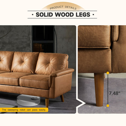 Toject 72"Hot Stamping, Living Room Sofa,  Easy To Install Sofa For Different House Types